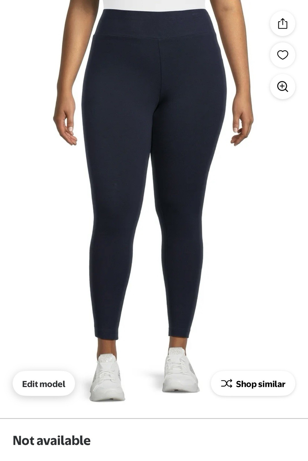 Terra & Sky Women’s Plus Size 4X (28W-30W) Navy Ankle Length Stretch Legging