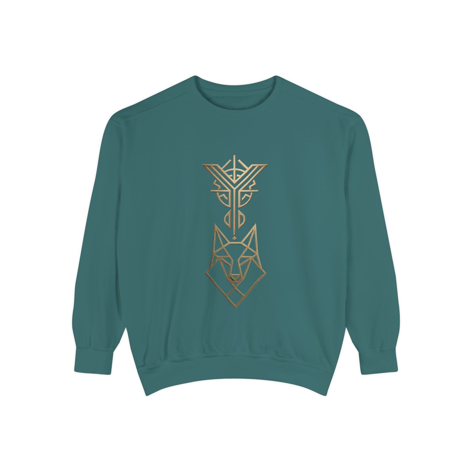 Fox Line Art Sweatshirt Minimal Tribal Fox Design