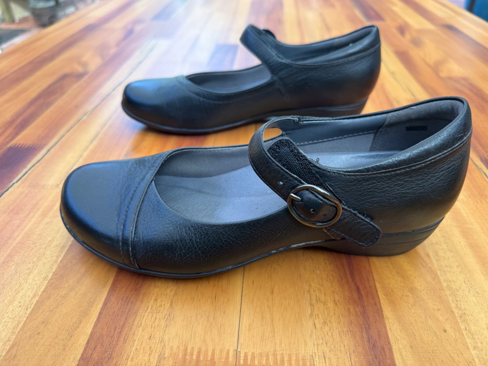 Dansko Women’s Fawna Nappa Leather Mary Jane Shoes Black (EU)39 (US)8.5-9 W Wide