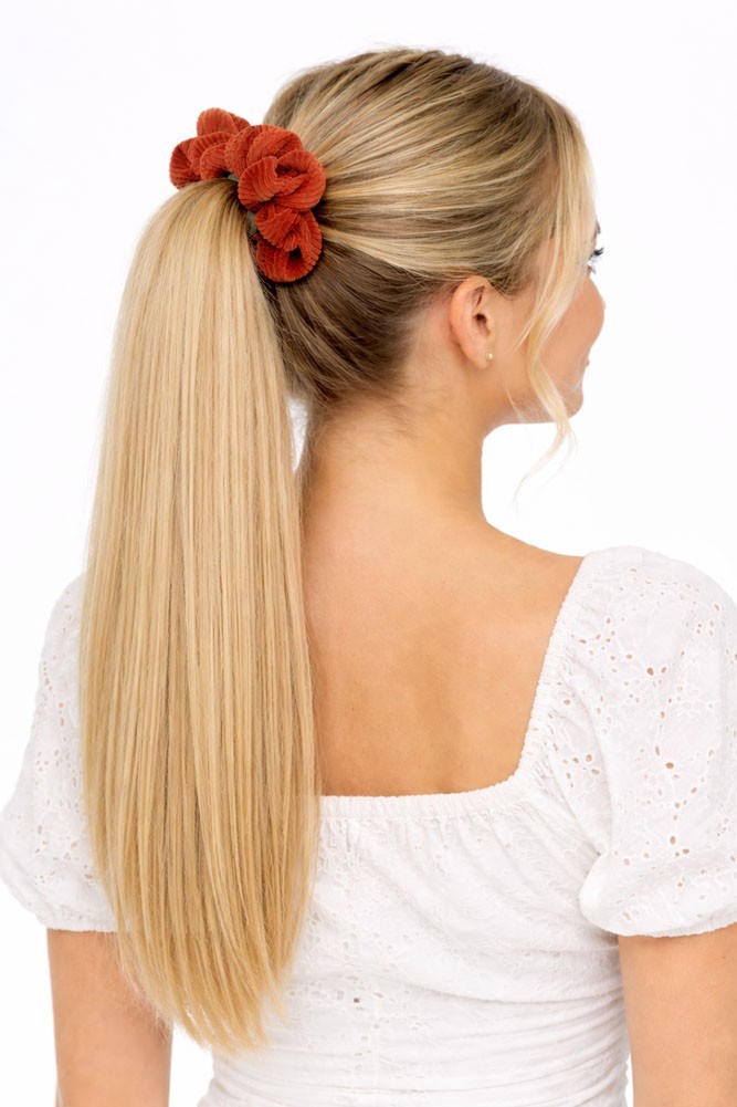 C.C Exclusive Women Teen Soft Stretchy Corduroy Solid Color Scrunchies