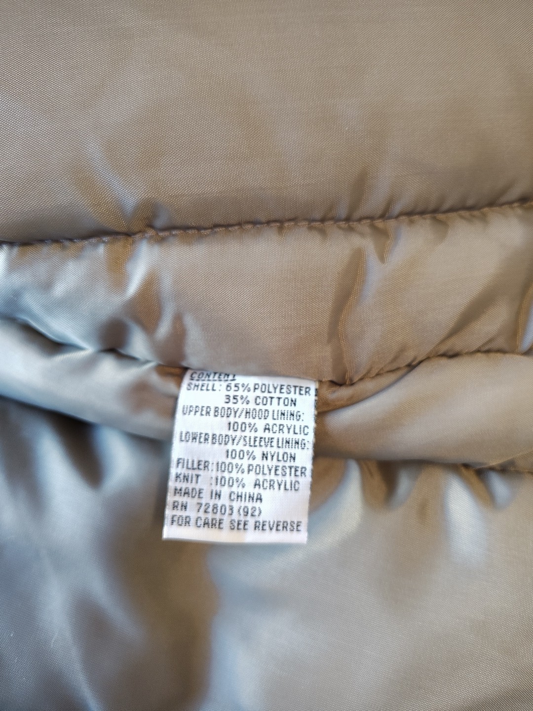 VTG Haggar Men’s Medium Coat Quilted Full Zip Snap Removable Hood EUC