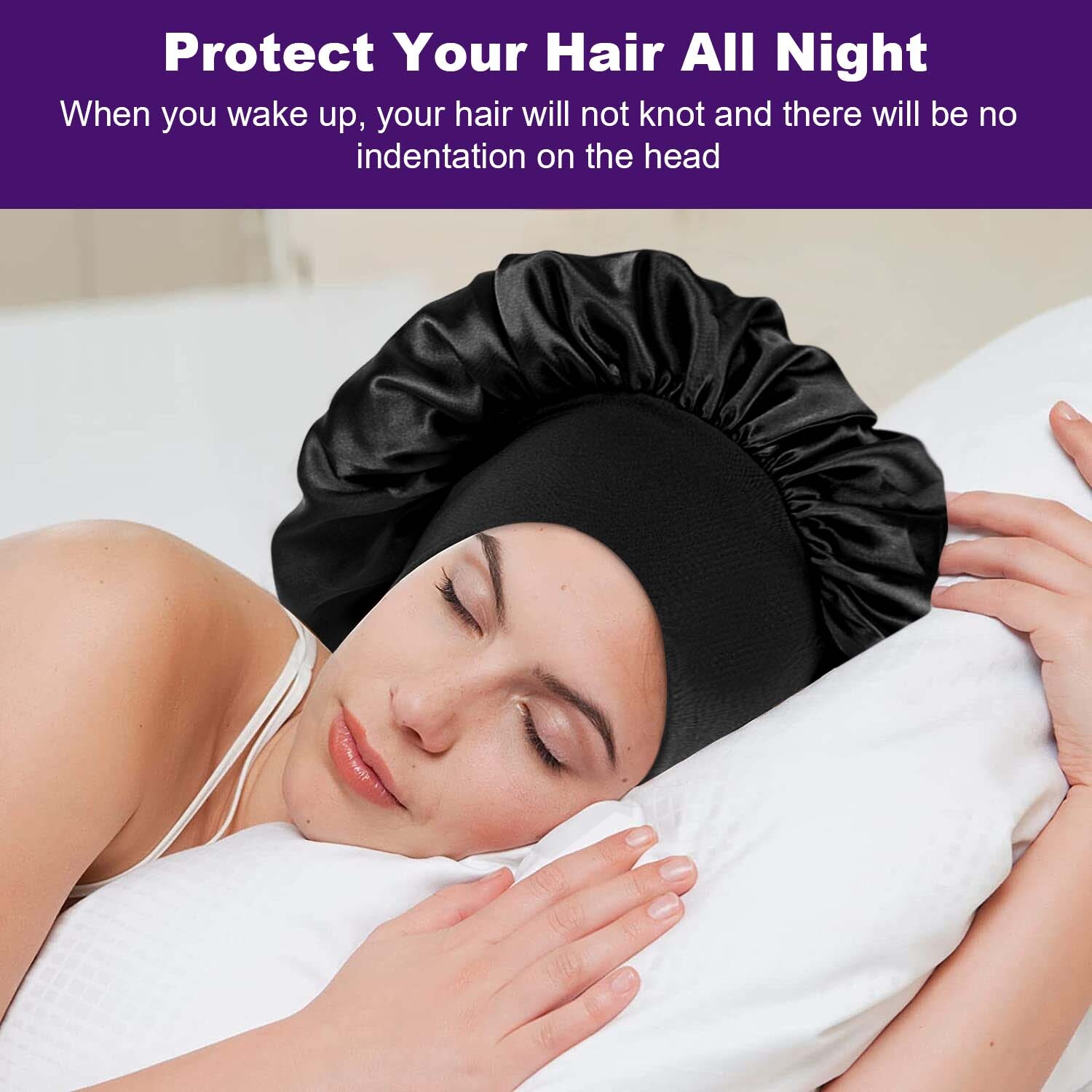 Women’s High Elastic Sleeping Cap Head Cover Hair Care Hair Fall Prevention Cap