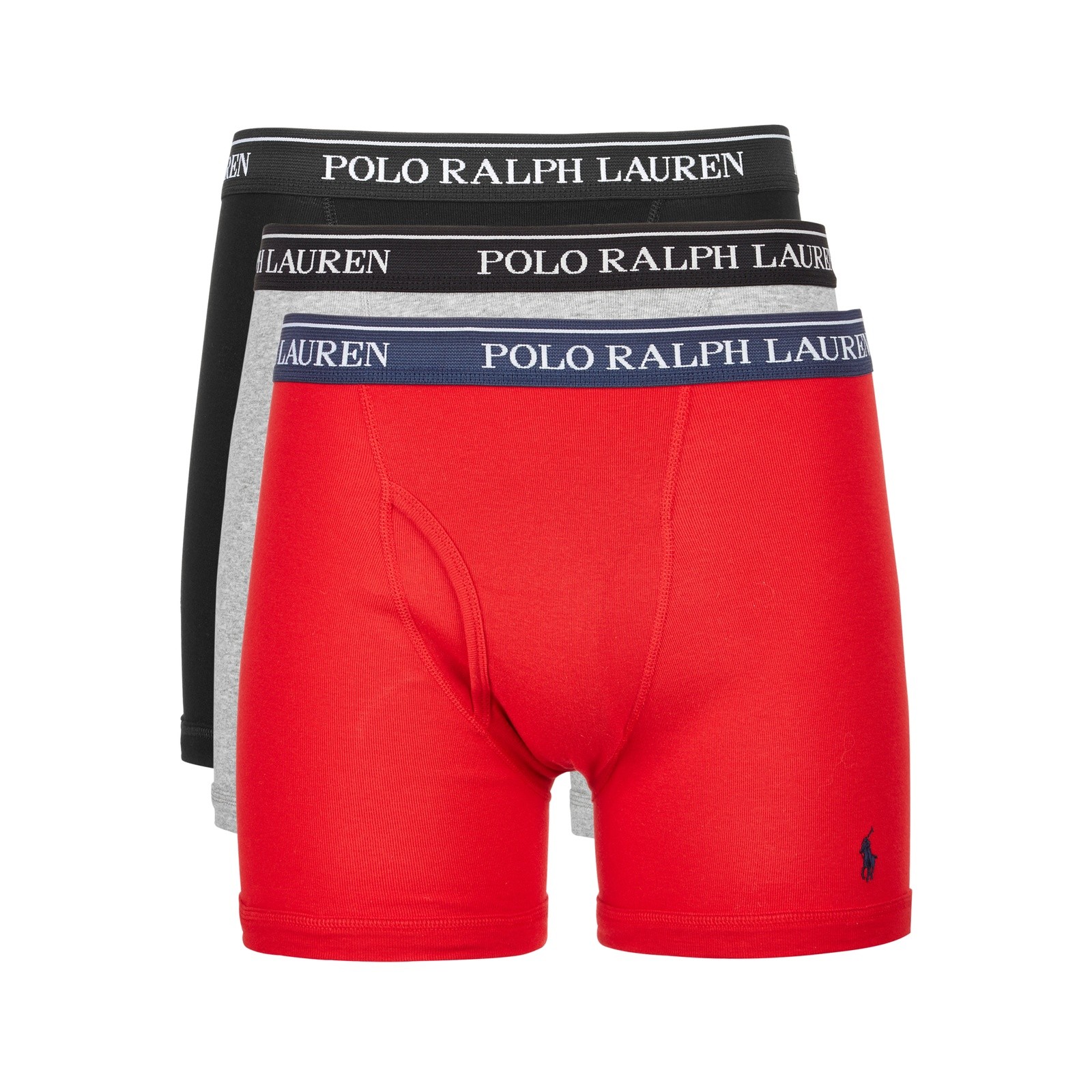 Polo Ralph Lauren Boxer Briefs – Assorted Black/Gray/Red – Men’s Cotton