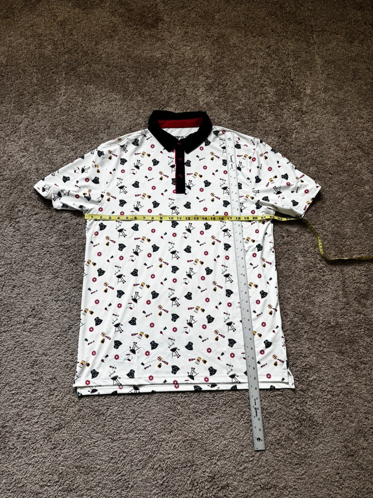 RSVLTS X Star Wars Sz L Grilling Like a Villain Performance Golf Polo Shirt