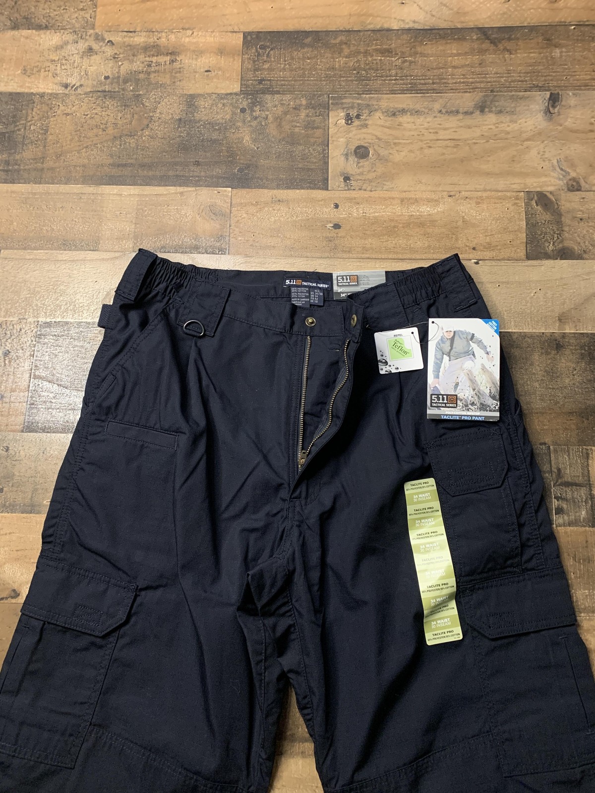 5.11 Tactical Pants Mens 34×30 Blue Taclite Pro Cargo Elastic Waist Work Ripstop