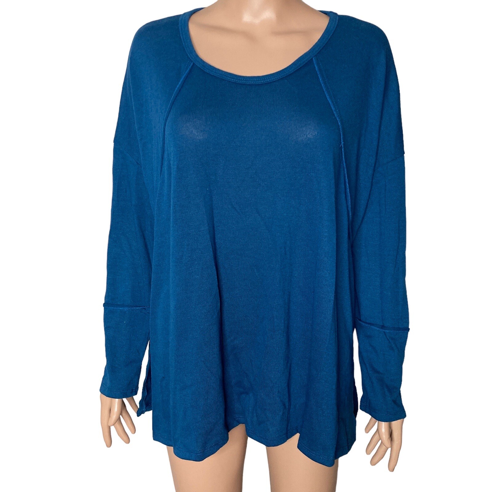 Forgotten Grace Sweater Womens Large Blue Lightweight