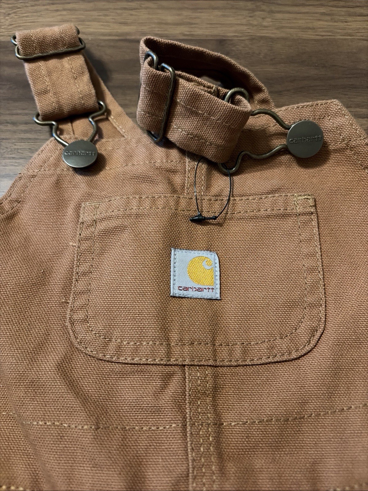 Carhartt Infant Boys’ 24 Months Canvas Bib Double Knee Overalls W/Leg Snaps NWT