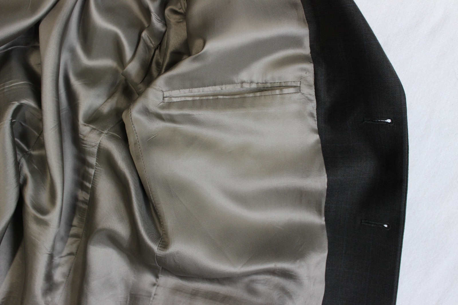 Chaps Ralph Lauren Blazer Jacket Men’s Size 44T Brown Check Beige 3-Button VTG