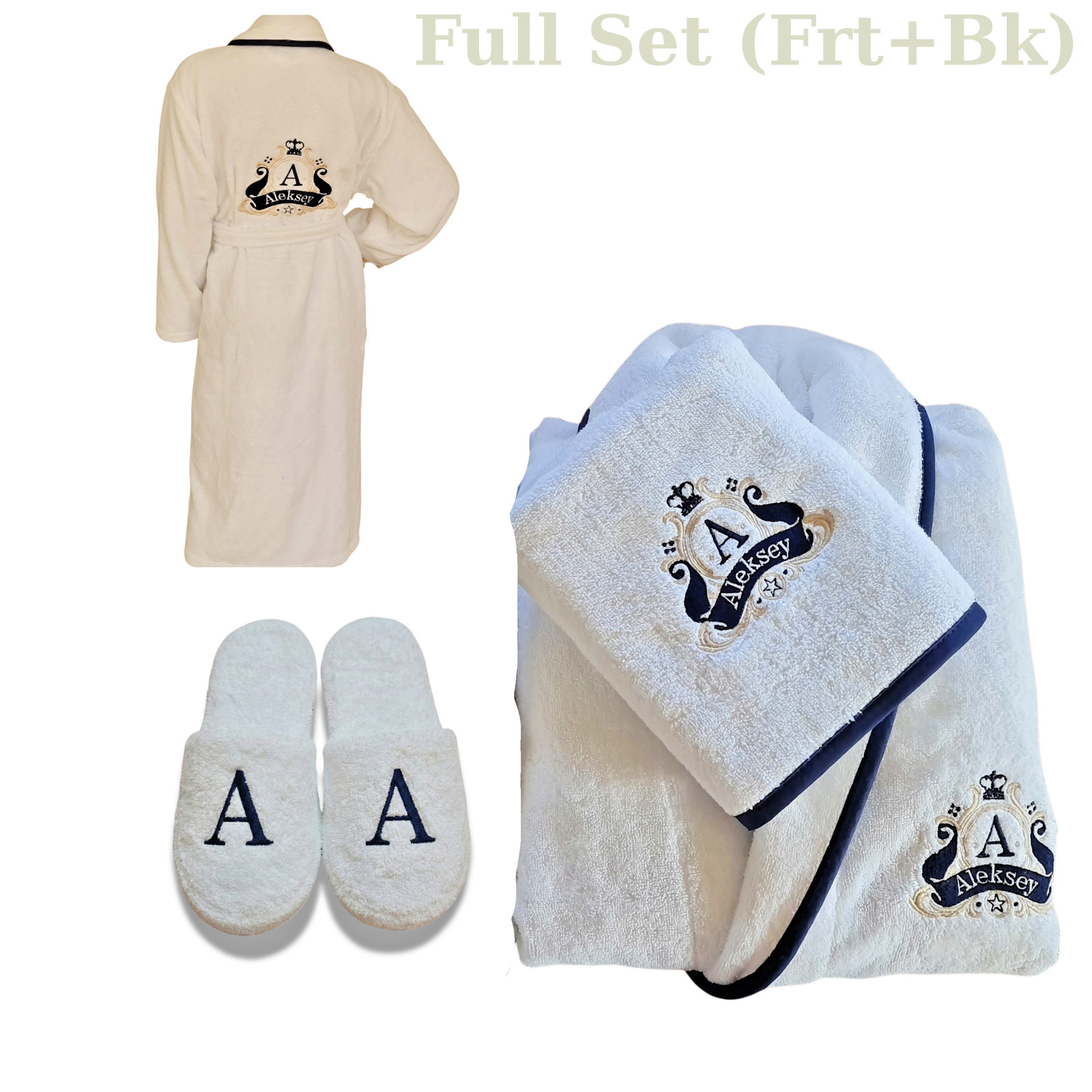 Personalized Couples Bathrobe His and Hers Matching Wedding Gift Turkish Cotton
