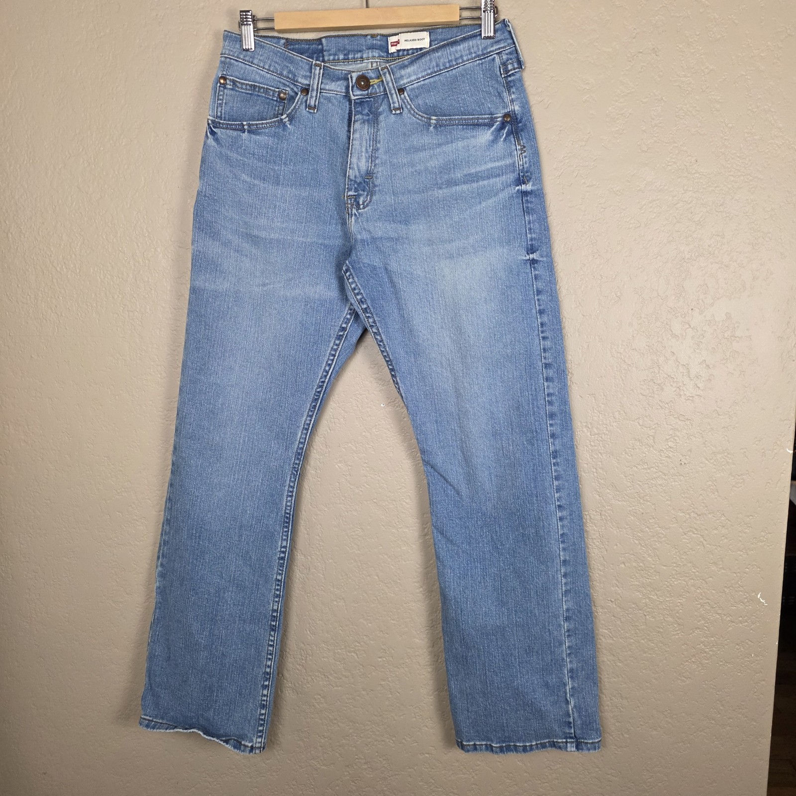 Wrangler Men’s Boot Jeans Size 30×30 Stretch Blue Denim 99% Cotton 1% Spandex