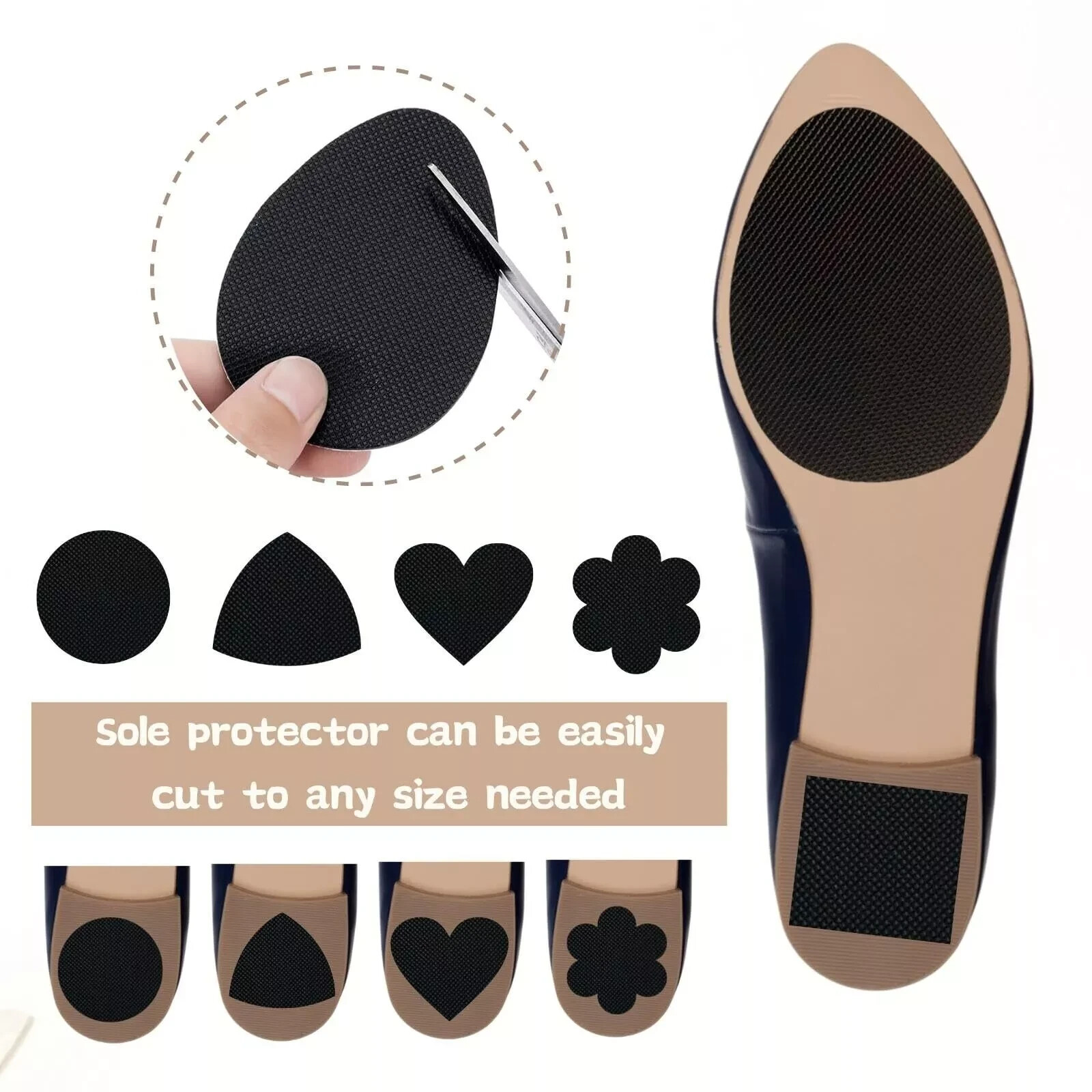 Non-Slip Shoes Pads, 6 Pcs Anti-Slip Shoe Grips on Bottom of Shoes