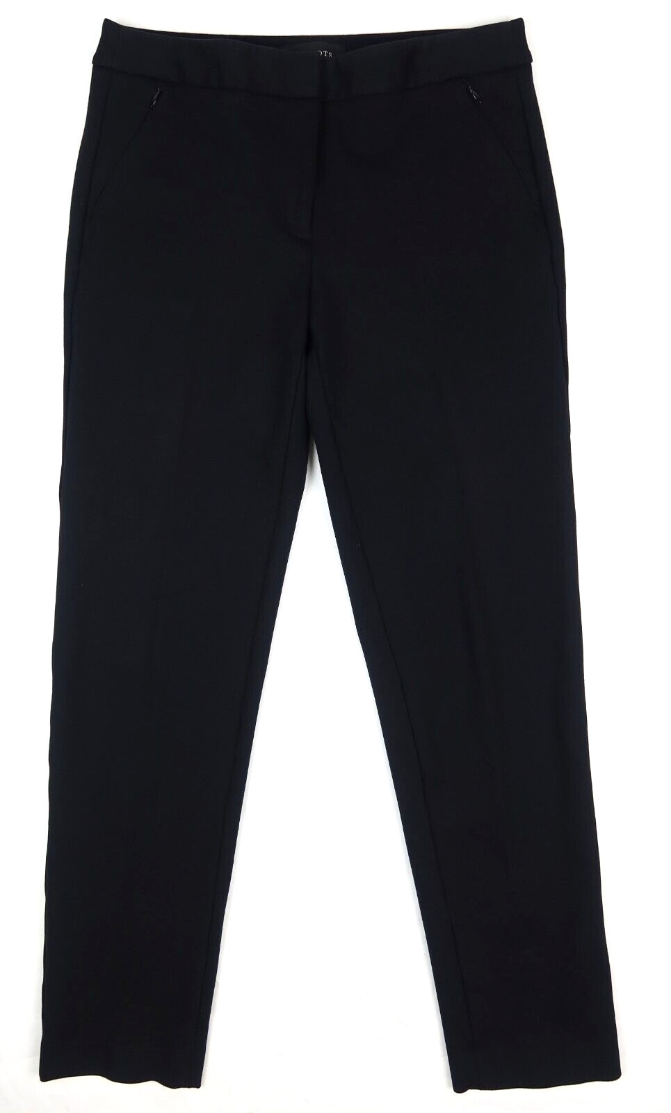 Talbots Stretch Ponte Rayon Nylon Spandex Full Length Pants Black Size 4