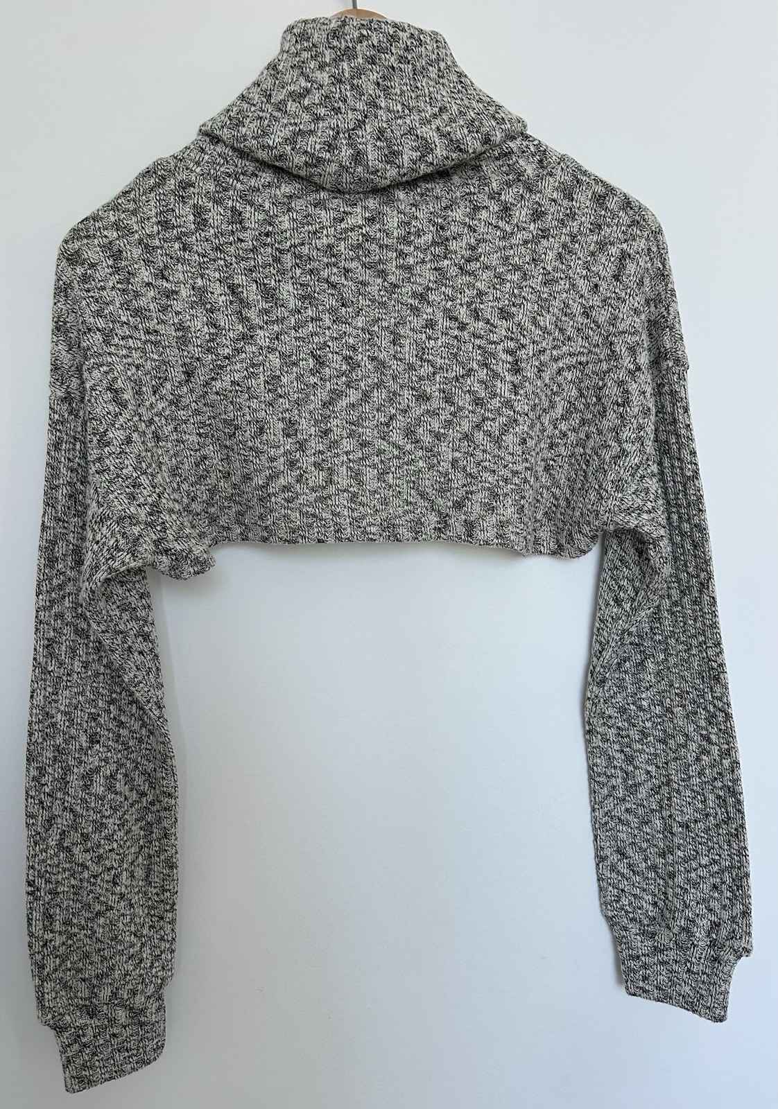 Fashion Nova Laurie Metallic Knit Turtleneck Shrug Bolero Sleeves NWT S