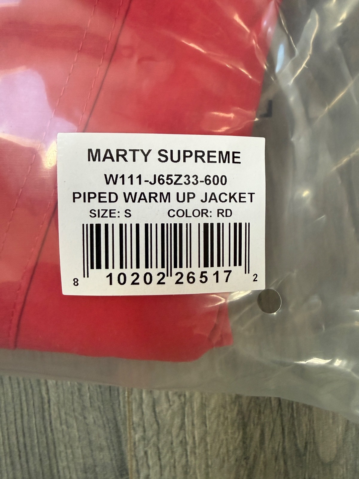 Nahmias x A24 USA Marty Supreme Classic Jacket Red Sz Small Ready to Ship