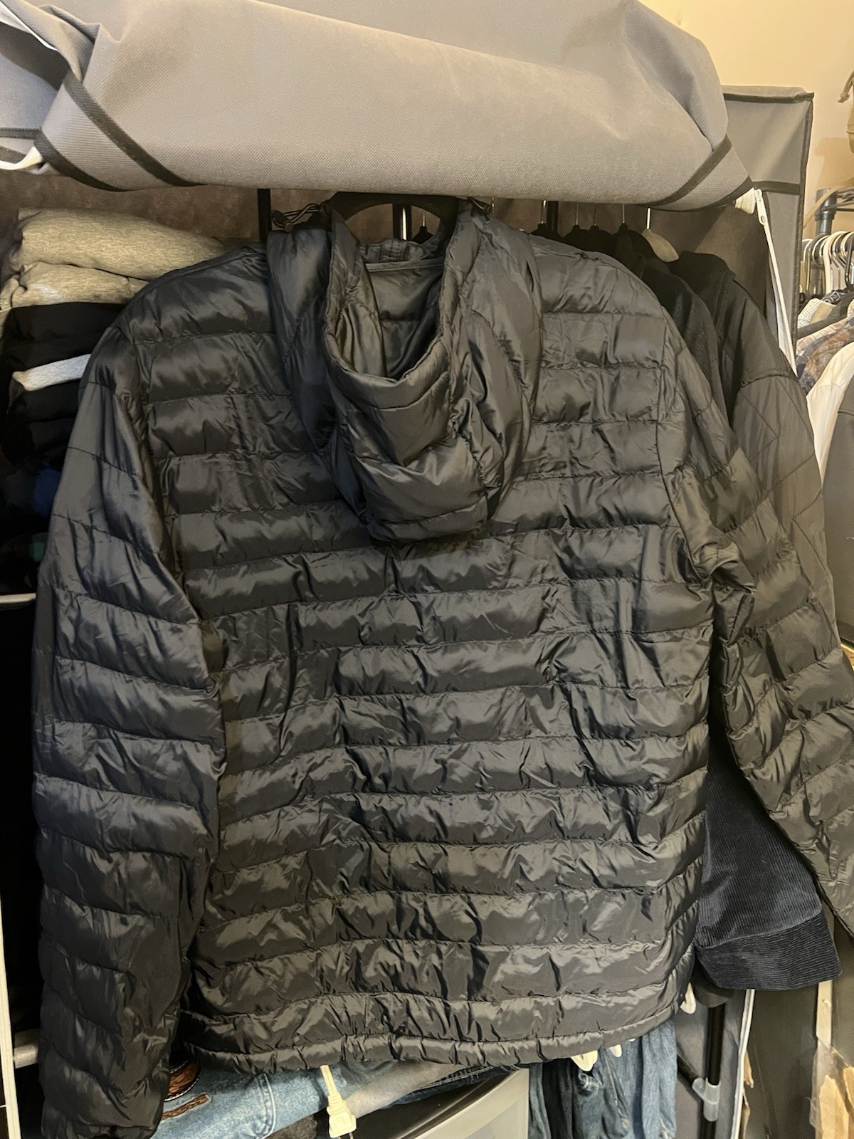 32 Degrees Black Navy Puffer Jacket Size Small