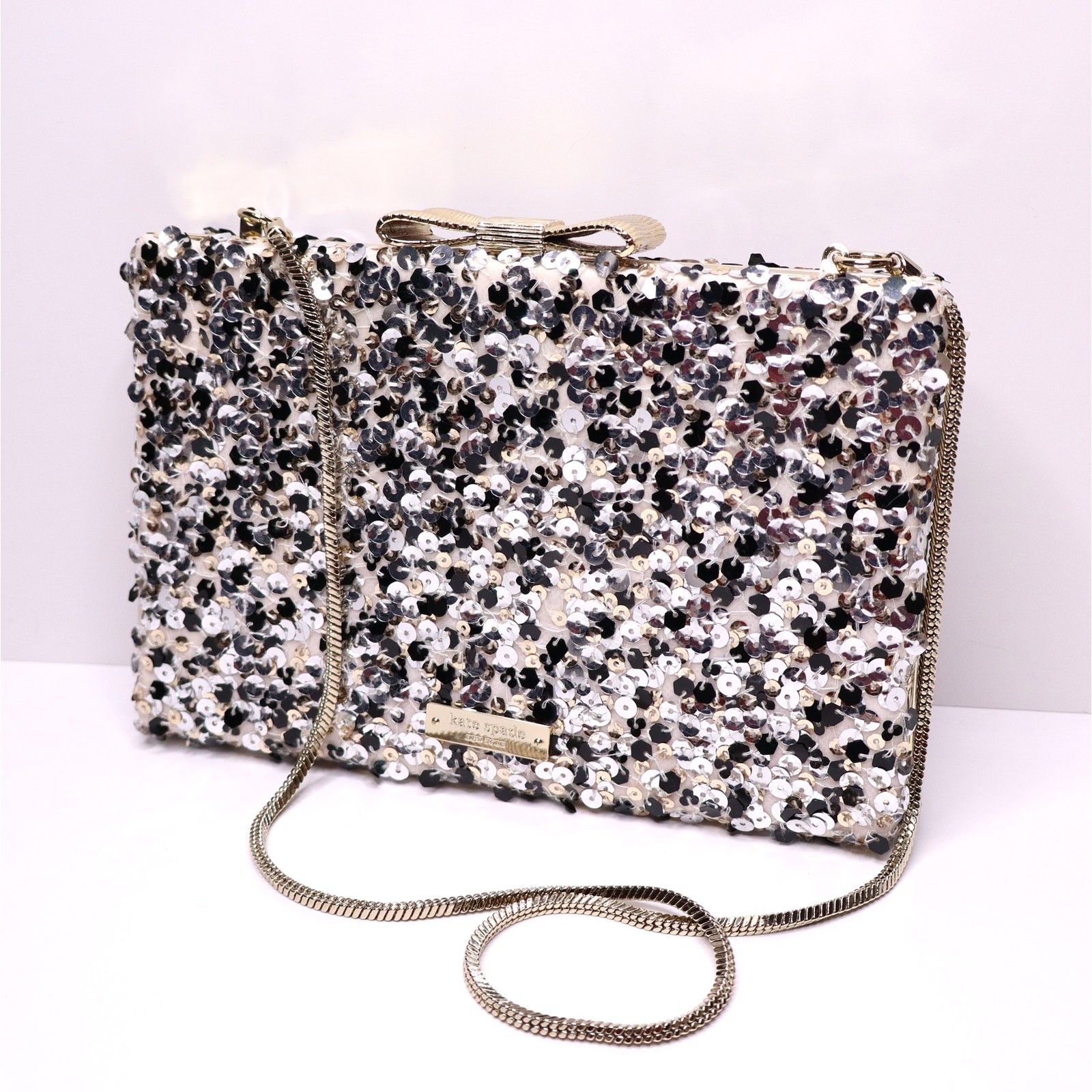 KATE SPADE New York ‘All that Glitters’ Sequin Emanuelle Clutch in Blush Purse