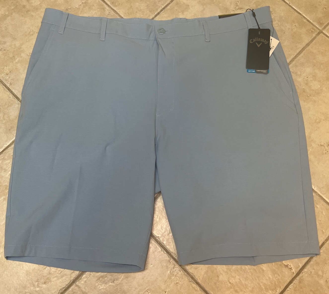 Callaway Stretch Shorts Flex Fabric Opti-Dri Mens 44B Chambray Blue Heather NWT