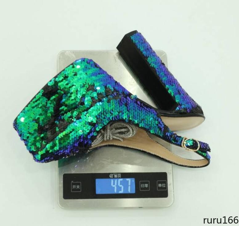 Women Sequin Platform Slingback Square Toe Block High Heel Buckle Pumps shoes
