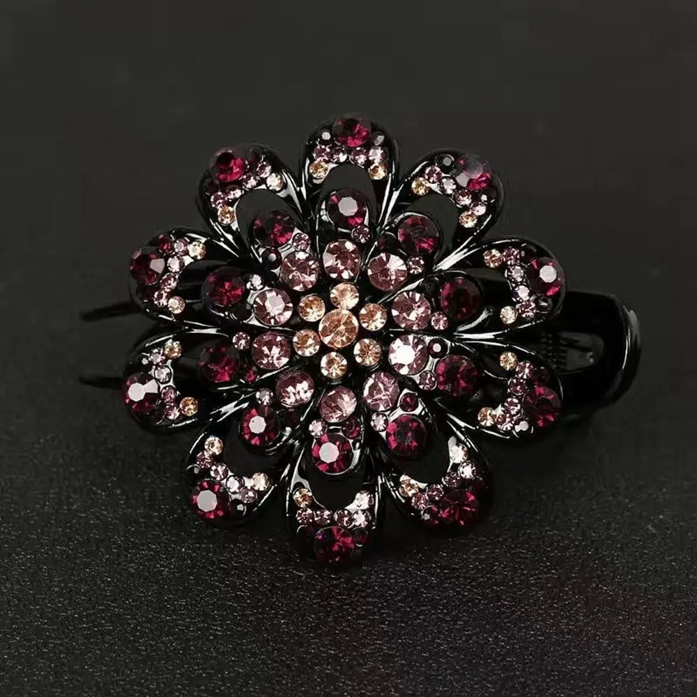 Women Crystal Rhinestone Hairpin Hair Clips Hair Claw Fashion Hair Accessories