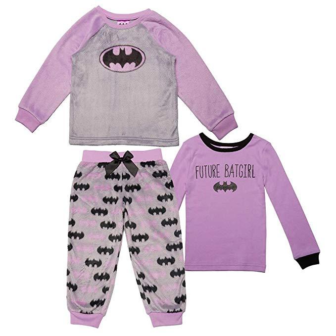 Komar Girls Character 3-piece Batgirl Pajama Set – Size Varies – T-7