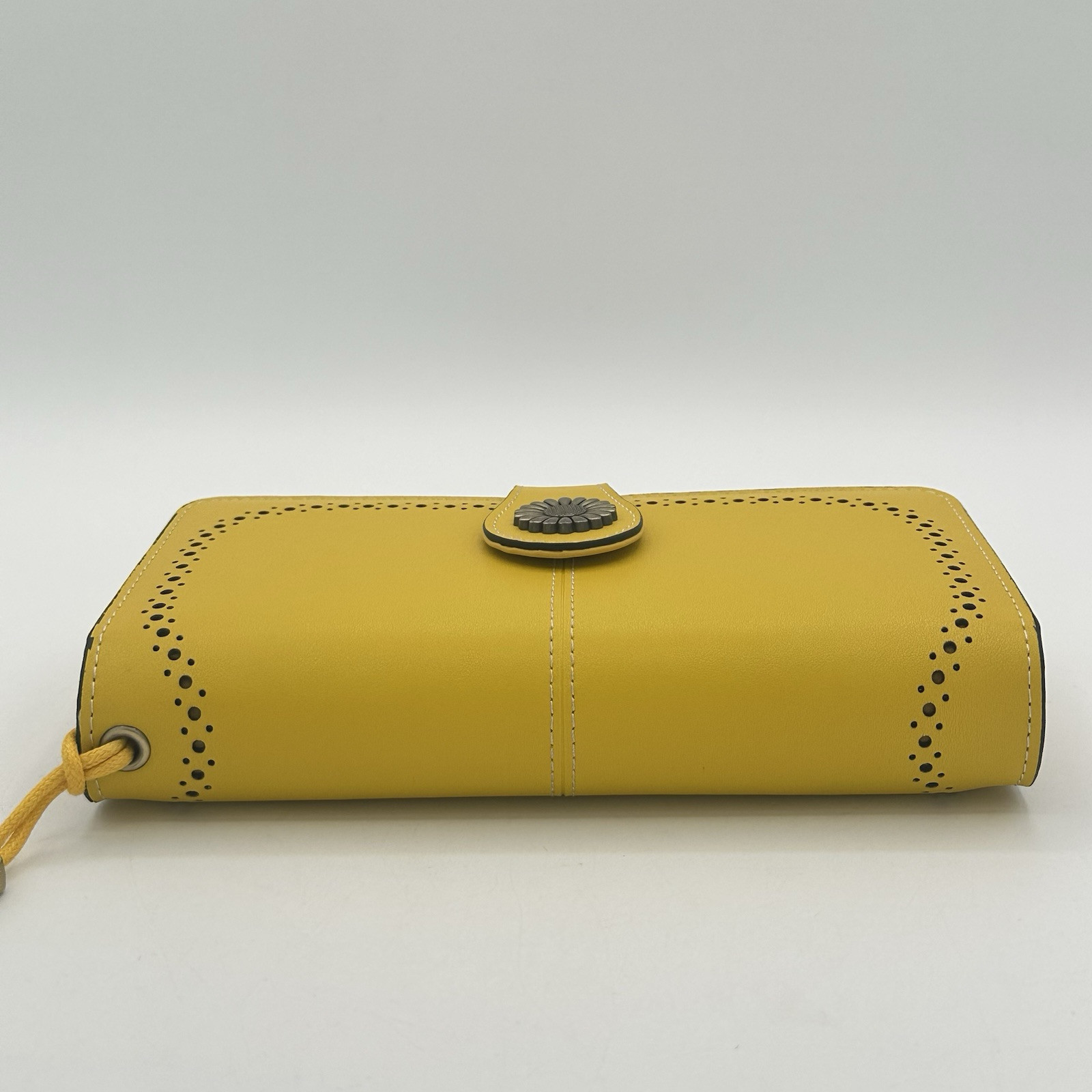 Yellow Sendefn Wallet Holds 26 Cards With Strap Zipper Pouch Cash Slots