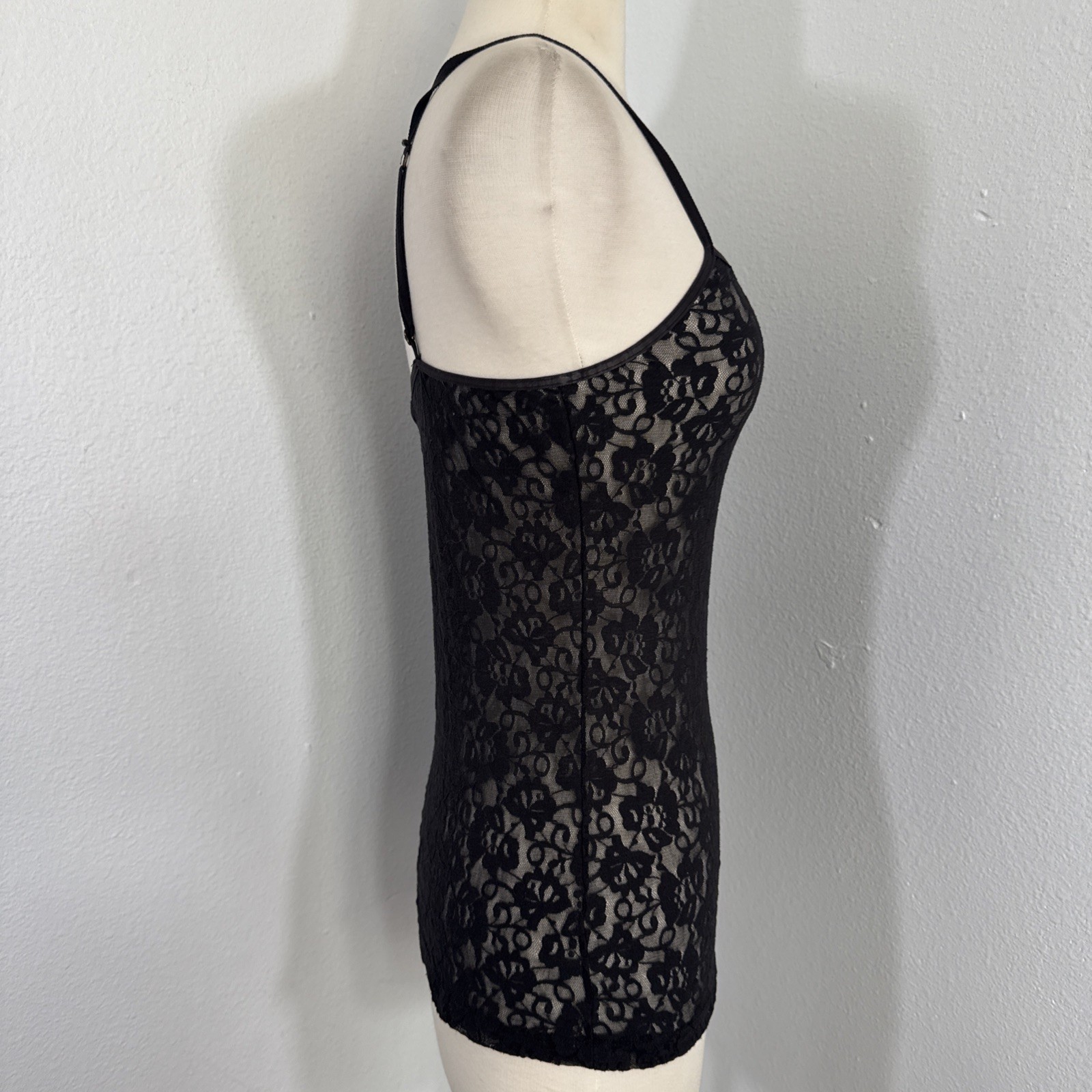 Tank Top Womens M Lace Trim Cami Feminine Bella Swan Dark Fairy Y2K