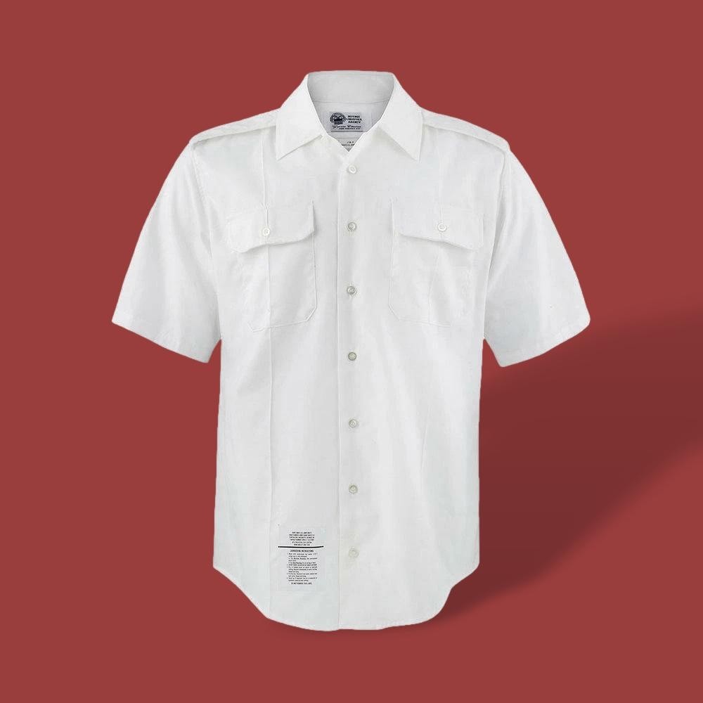 U.S MILITARY ARMY ISSUE WHITE DRESS SHIRT MEN’S SHORT SLEEVE LARGE & X-LARGE NEW