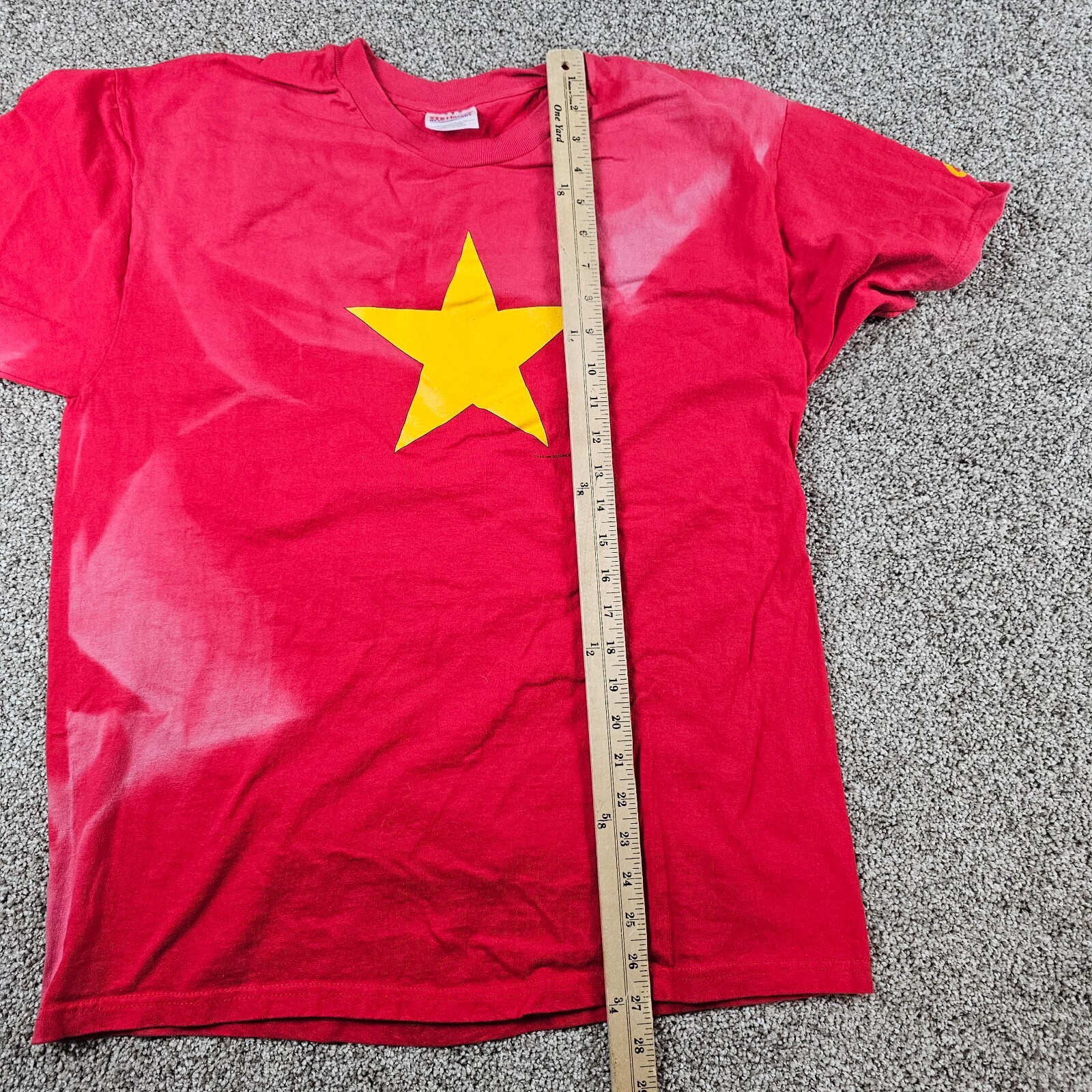 Vintage Goldstar Shirt Mens Large Red Superhero Booster Gold DC Comics Logo 90s