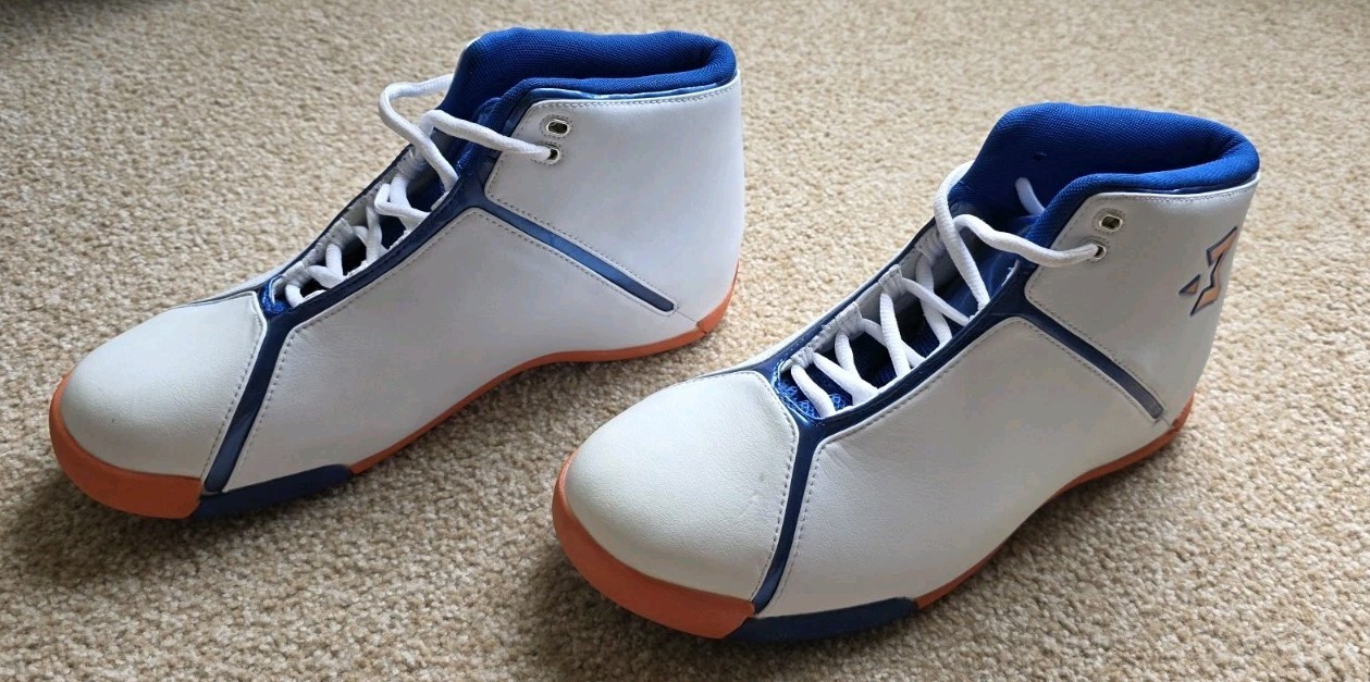 Starbury Basketball Shoes Stephon NY Marbury High Tops White/Blue/Orange