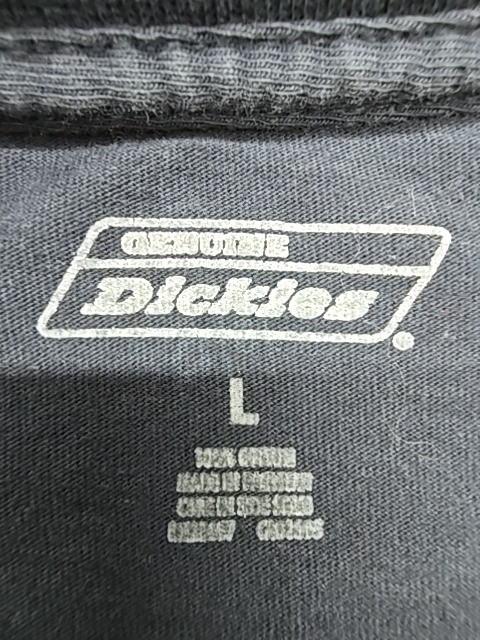Dickies Men Navy Pocket Logo Patch Long Sleeve T-Shirt Size L Condition: Used