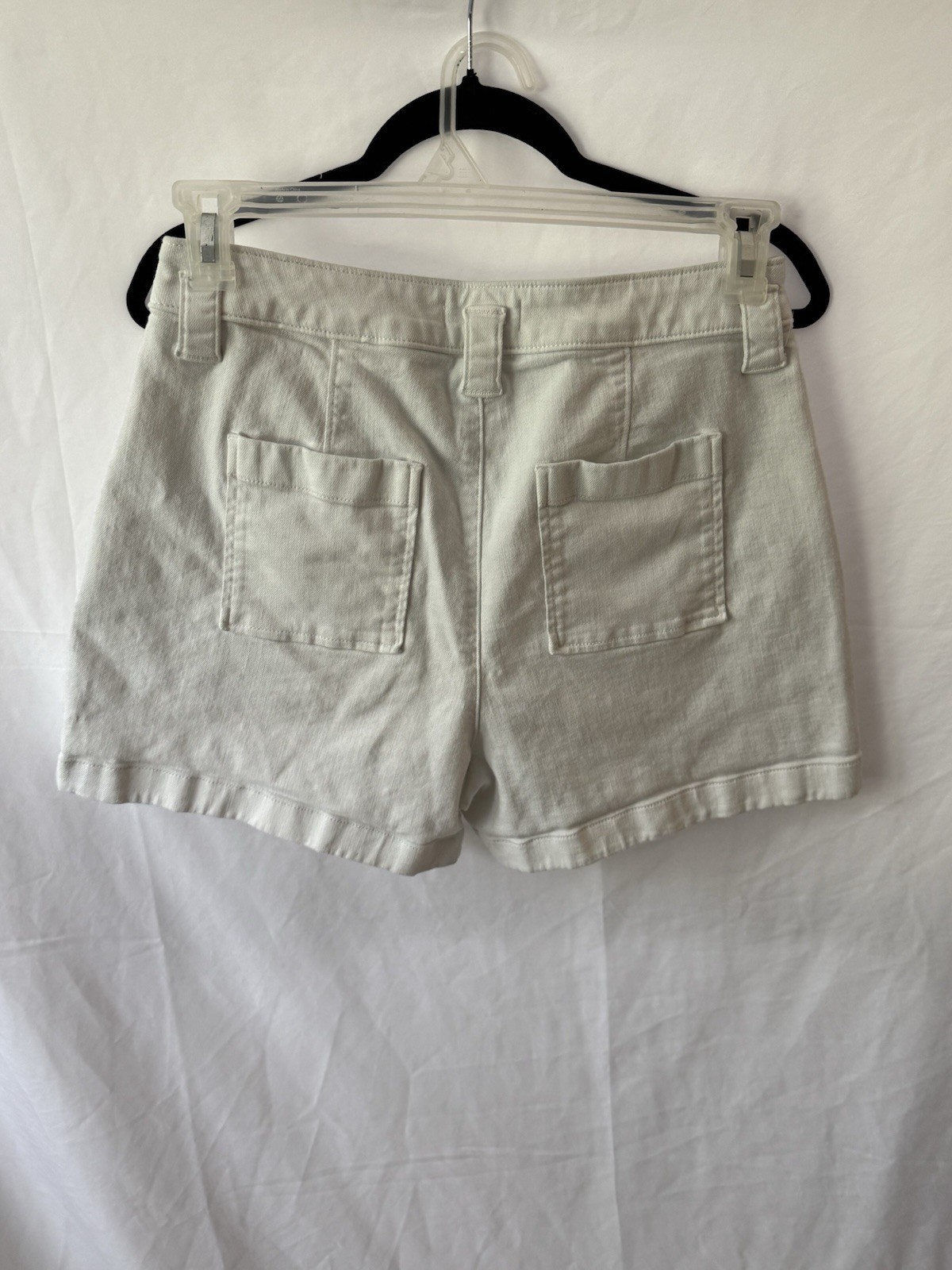 Sonoma Goods For Life Women’s 10 White Chino Pleated Mid Rise Button Pockets