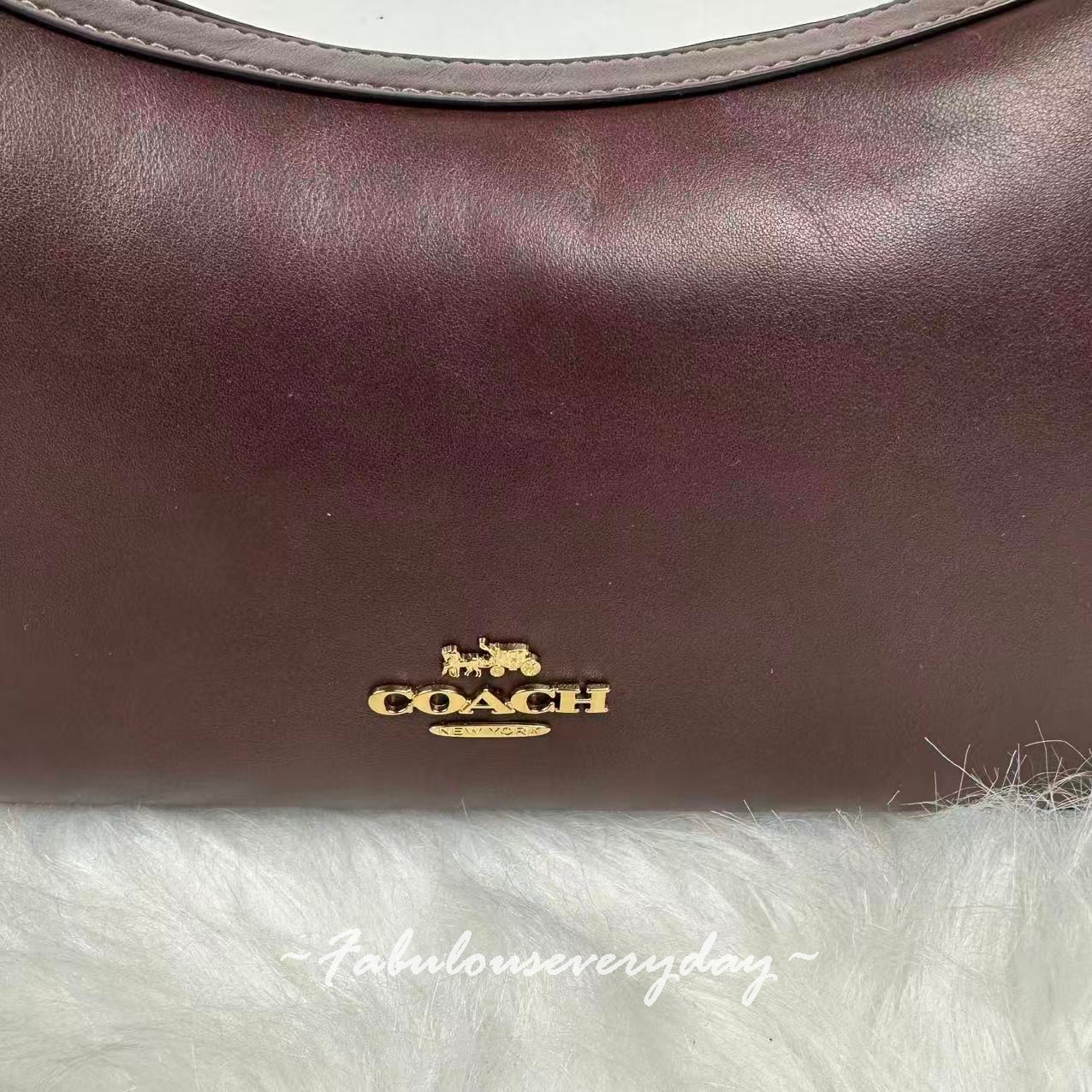 Coach Ella Small Shoulder Bag Crossbody In Leather/Gold/Espresso CDV35 NWT