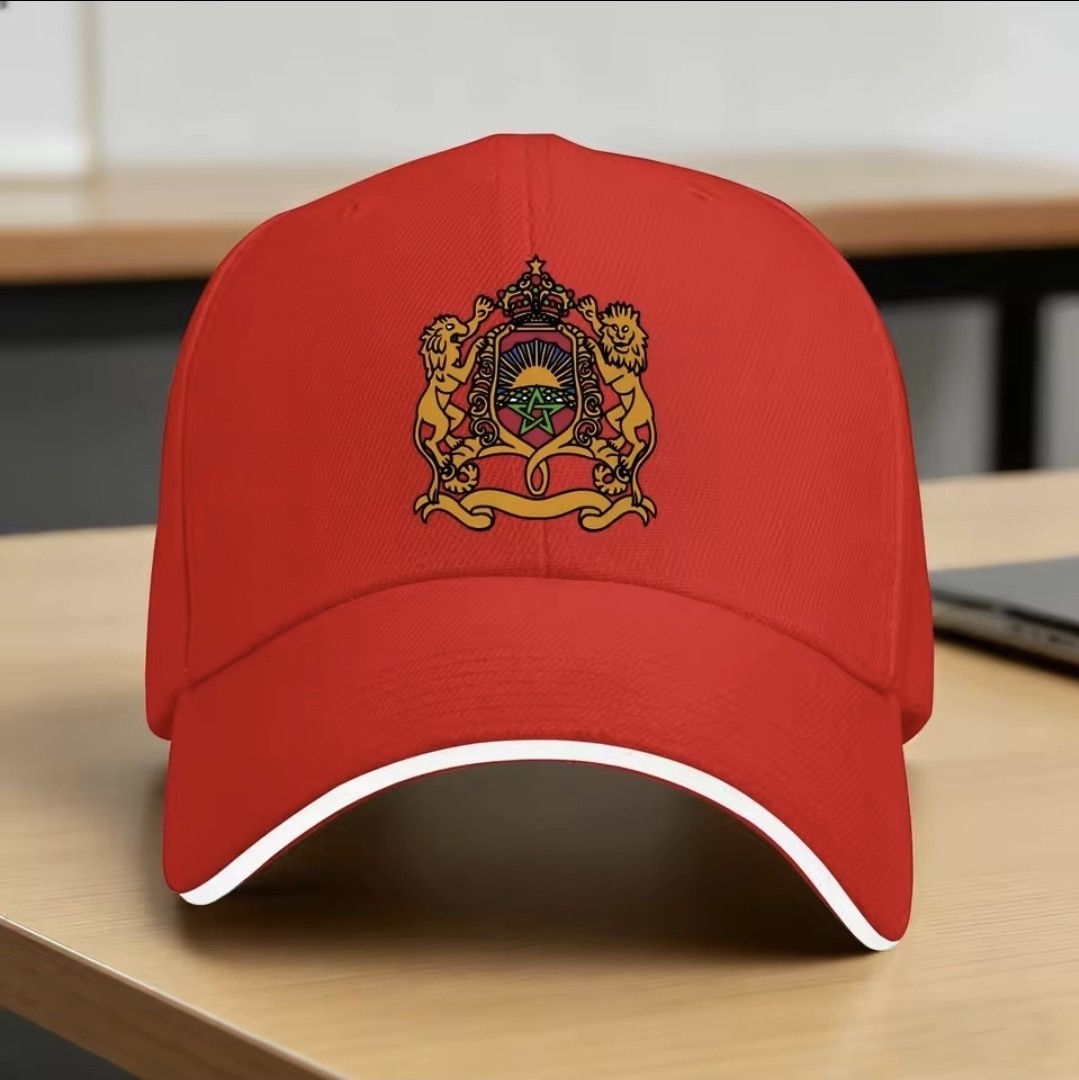 Moroccan Royal Crest Baseball Cap, Morocco Hat, Moroccan Heritage Cap Adjustable
