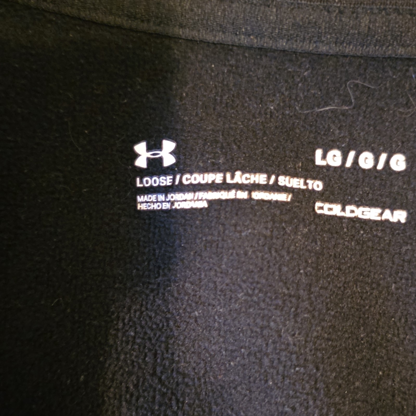 Under Armour ColdGear Men’s 1/4 Zip Mock Neck Pullover Black L Loose Fit
