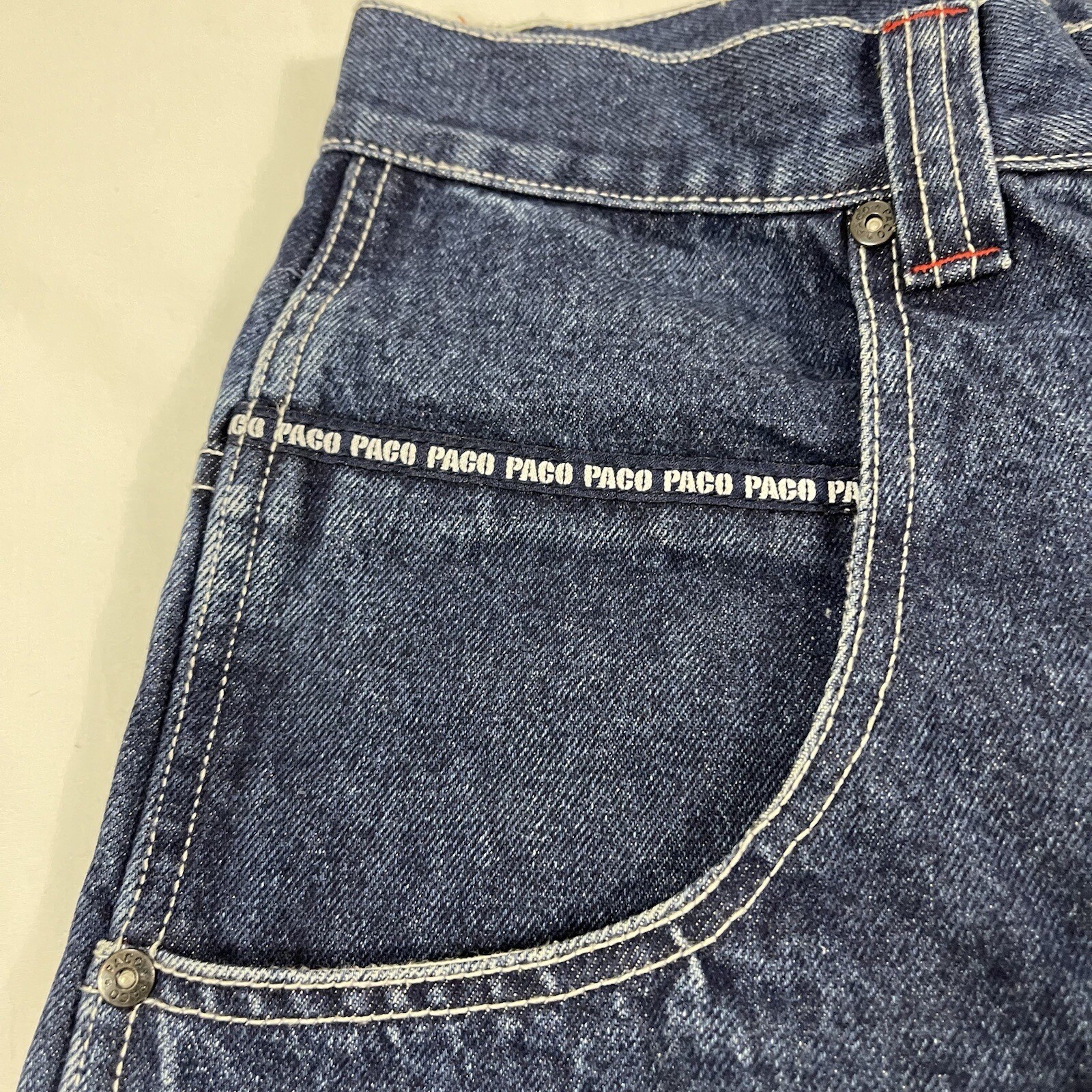 Vintage 32×32 PACO Denim Jeans Baggy Wide Punk Grunge Skater 90s Y2K Hip Hop