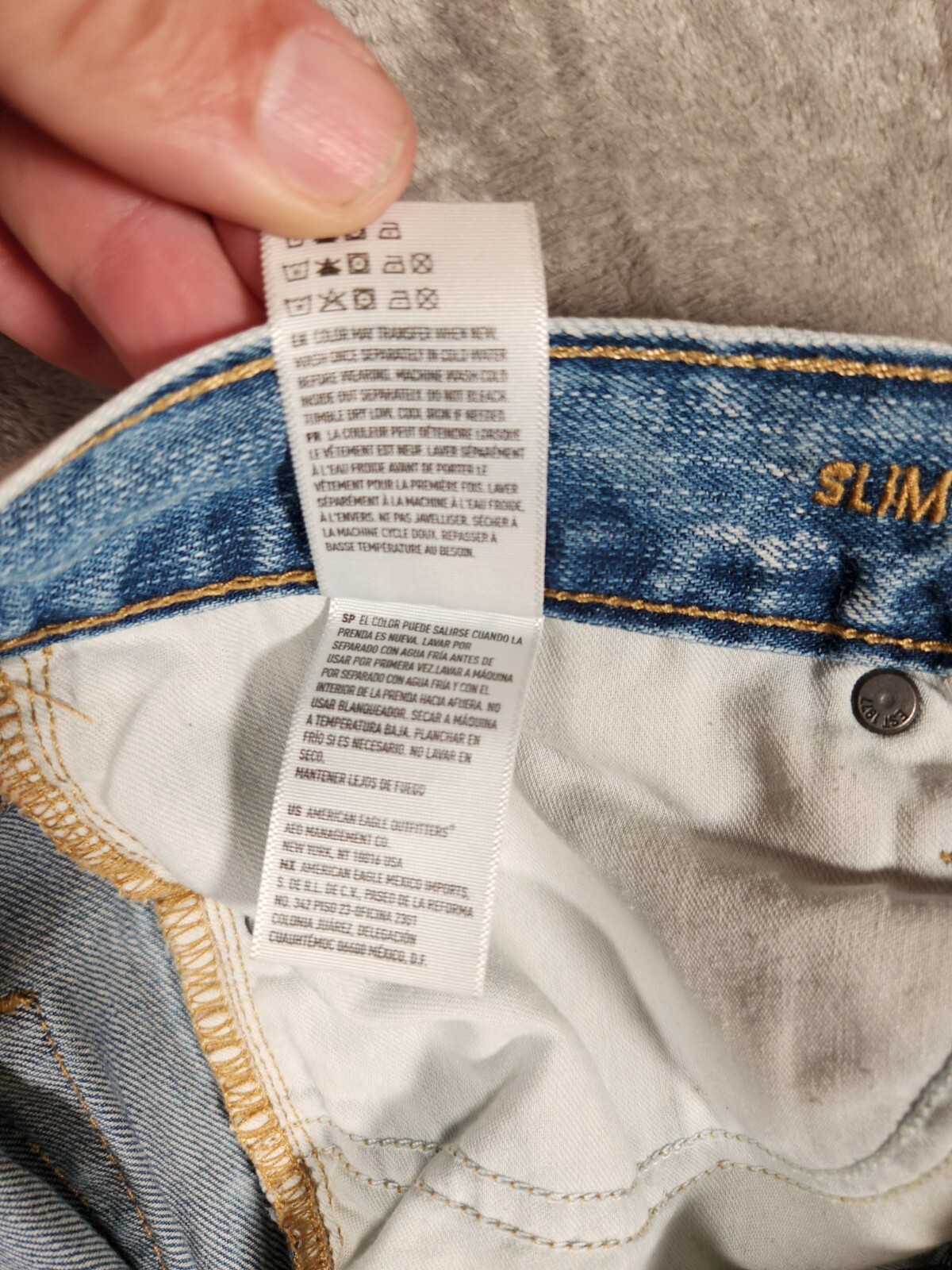 American Eagle Jeans Men’s 28X30 Blue Denim Stone Washed Slim