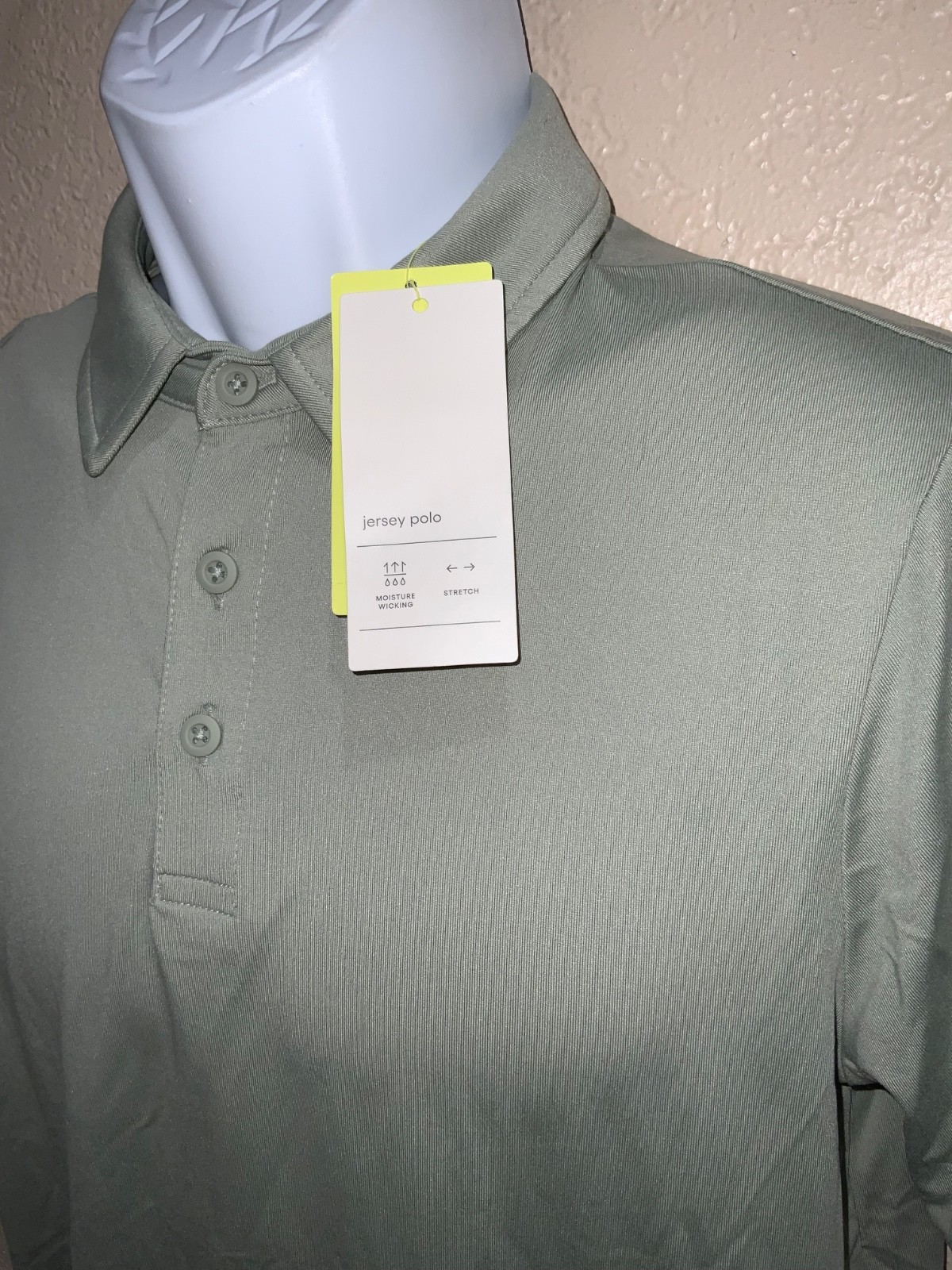 Jersey Polo Shirt All in Motion Wicking Stretch No Roll Collar COLOR CHOICES