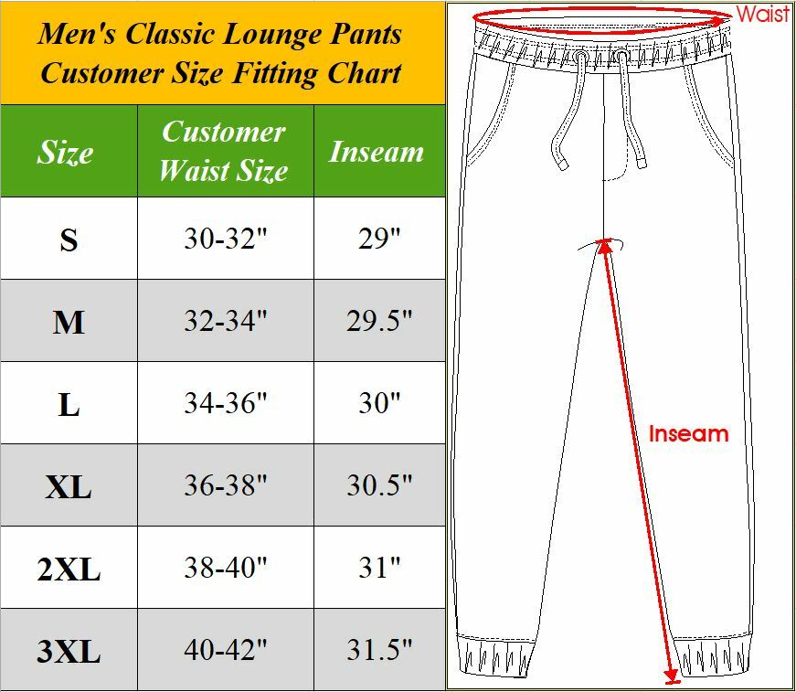 Mens Lounge Pants Sleep Gym Active Pajama Sweatpants Soft Marled Jogger Slim NWT