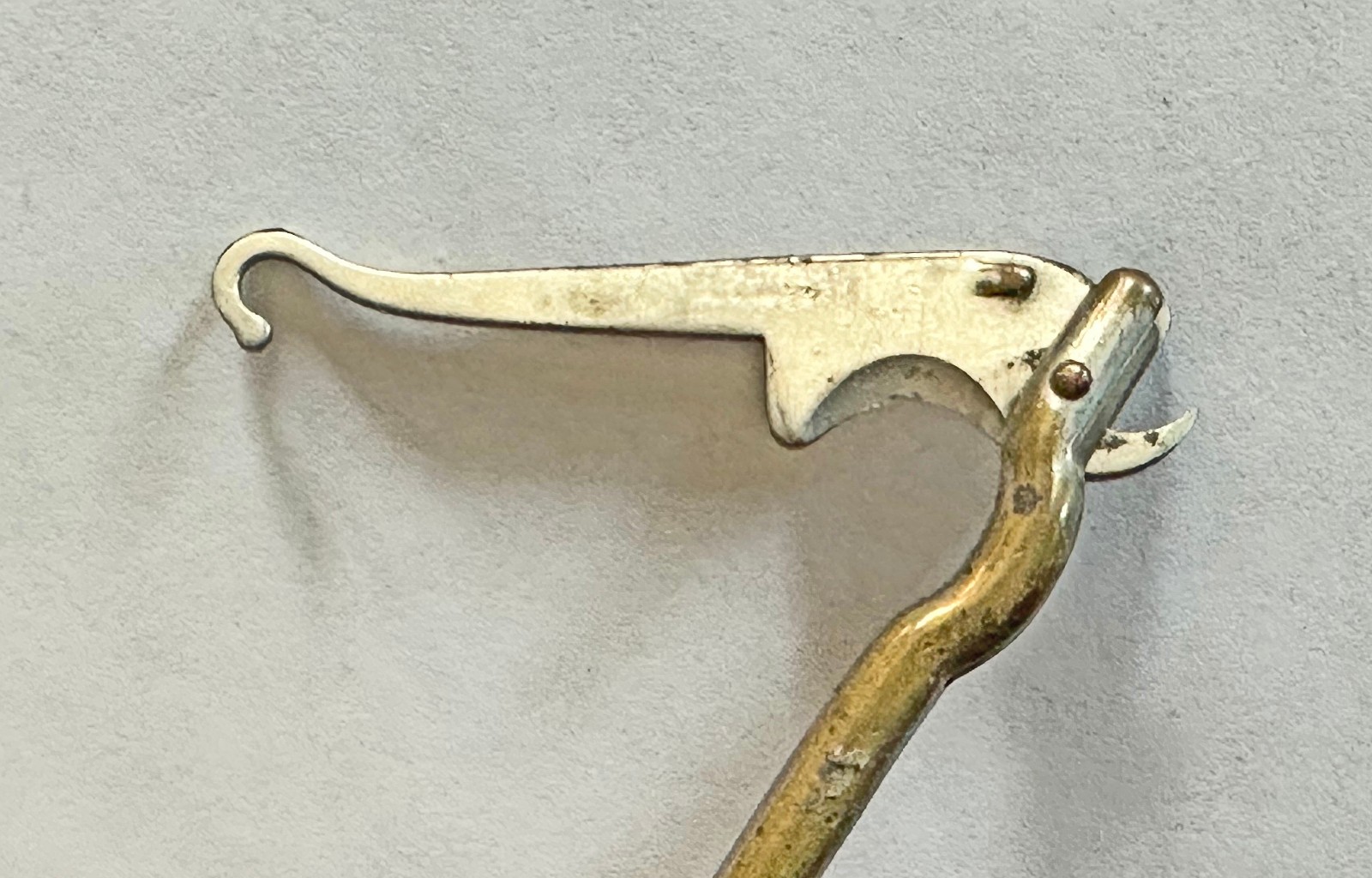 Antique Victorian Metal Folding Glove Boot Button Hook Patented Early 1900s