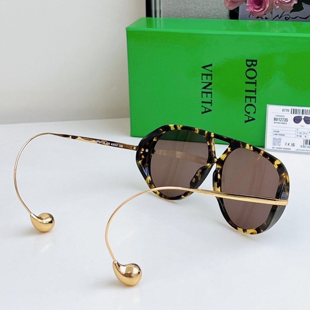 Bottega Veneta BV1273 Sunglasses Women Tortoiseshell Brown Len 63mm UV400 Luxury