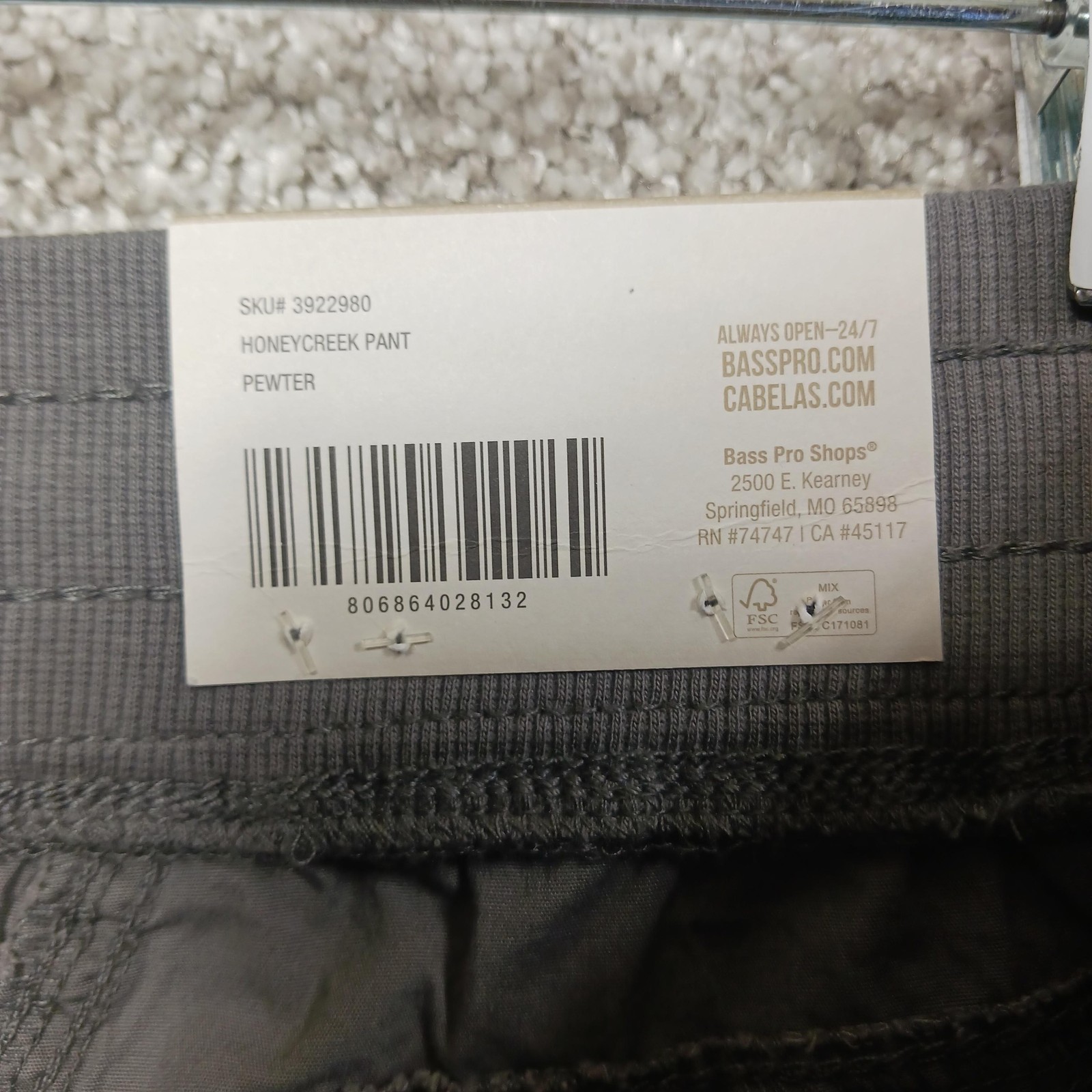 Natural Reflections Pants Womens 8 Gray Honeycreek Cargo Stretch Drawstring