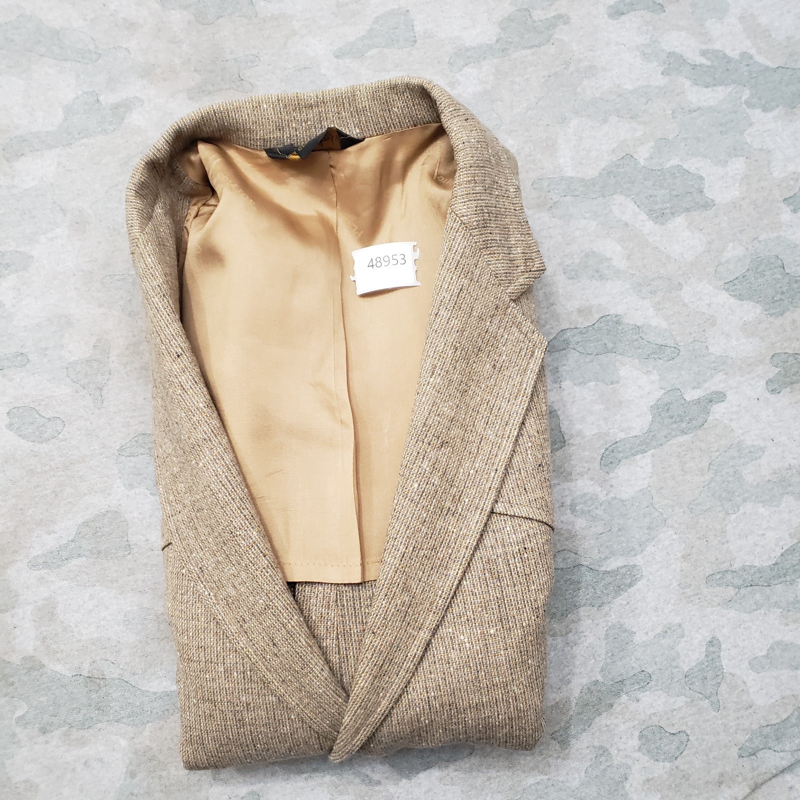 Vtg Pendleton Blazer Mens 42 Tan Wool 100% Two Button Western Sport Coat 60s 50s
