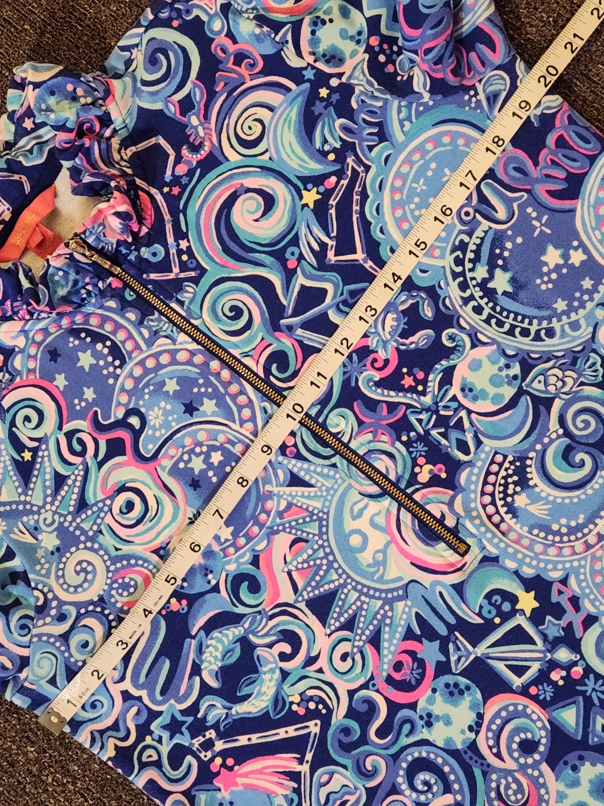 🦄LARGE VERY HTF Lilly Pulitzer🦄 – UPF 50+ Skipper Ruffle Neck Popover Dress