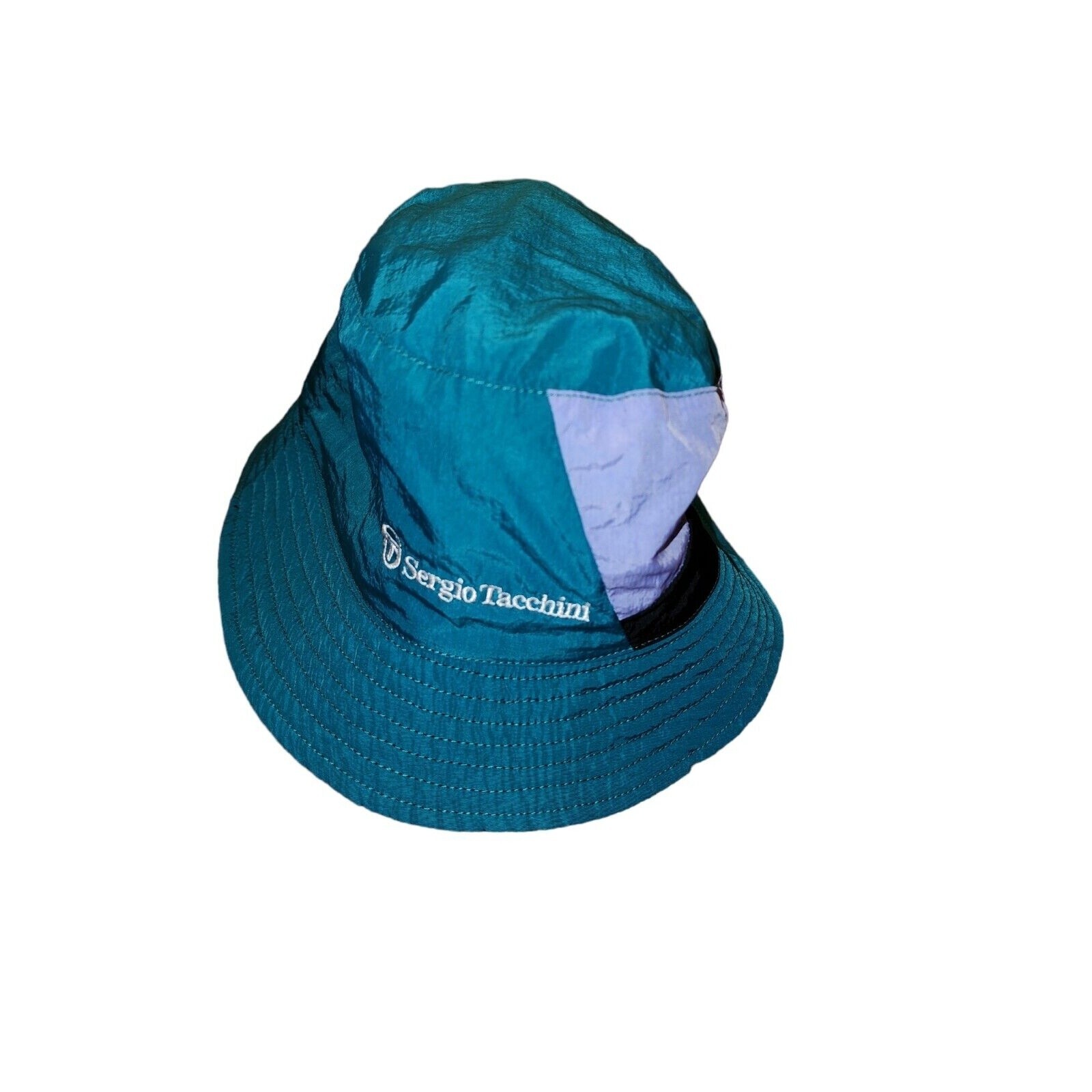 Sergio Tacchini Riviera Reversible Bucket Hat Blue Green White Track Tennis