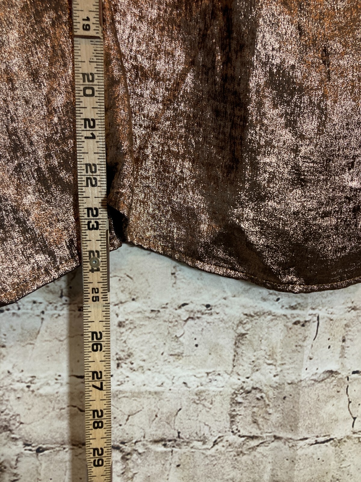Future Collective Kahlana Barfield Brown Top Womens Small Copper Satin Shimmer