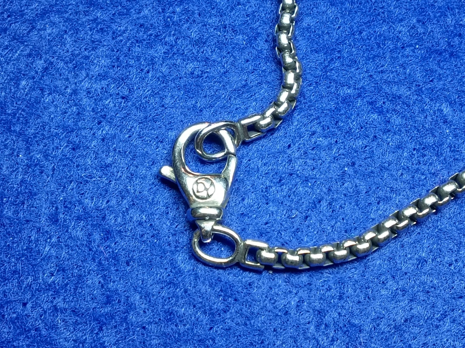 David Yurman Sterling Silver 925 Green Peridot 14mm Necklace 22 Inches W/ Pouch