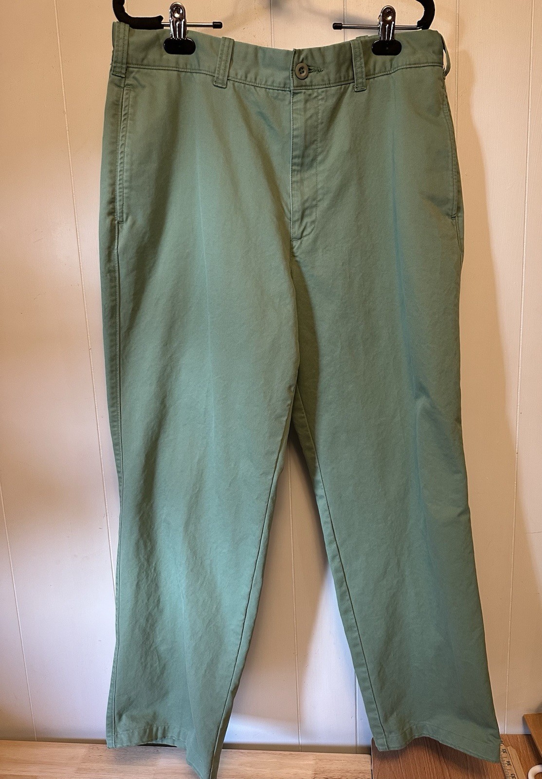 Savane Mens Comfort Summer Pants 34X30 100 Percent Cotton Green Preowned