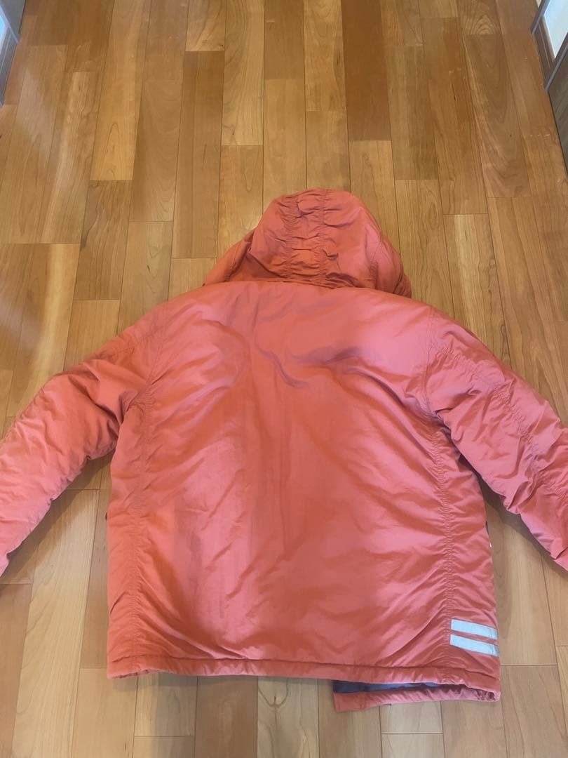 Schott Hoodie Down Jacket Blouson Men Size L Orange With reflector Genuine