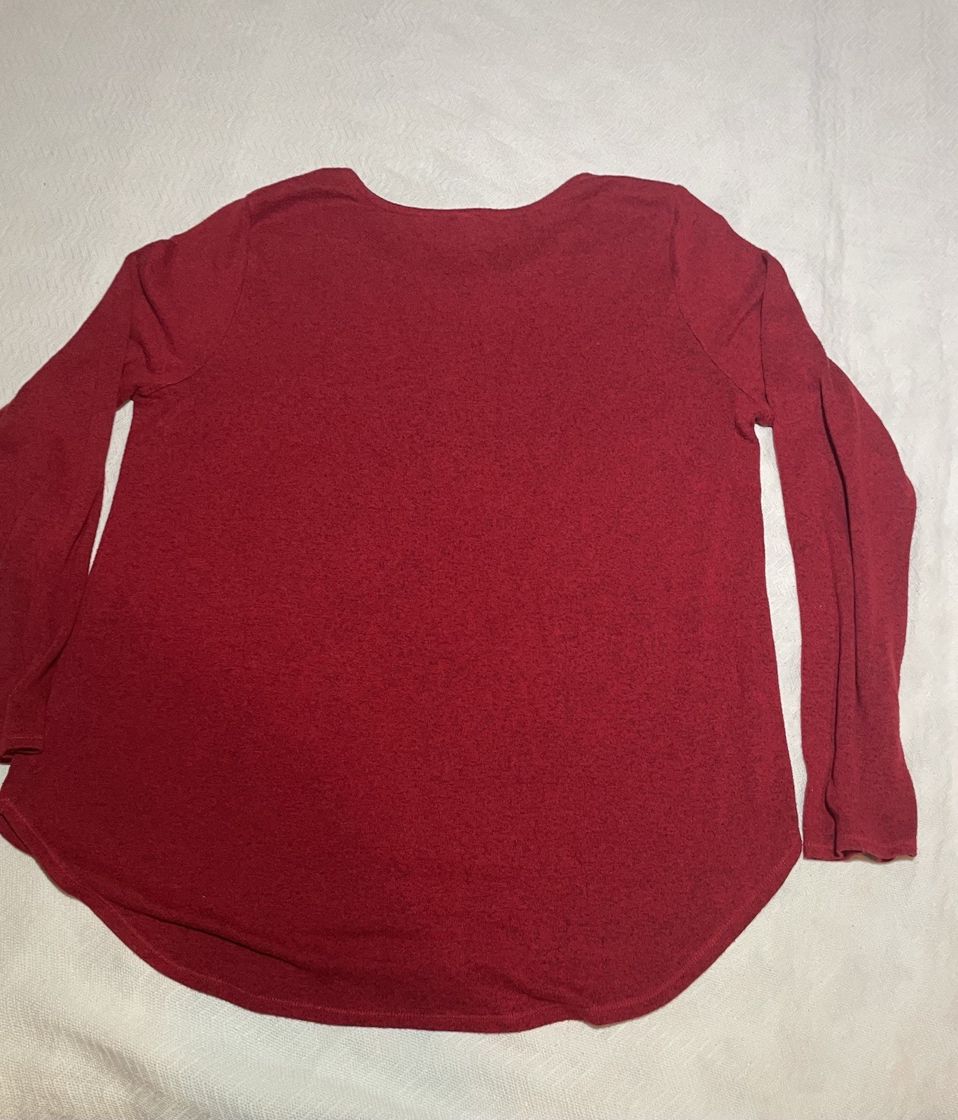 Old Navy Red Solid T-Shirt Round Neck Long Sleeve Women’s XLPlus