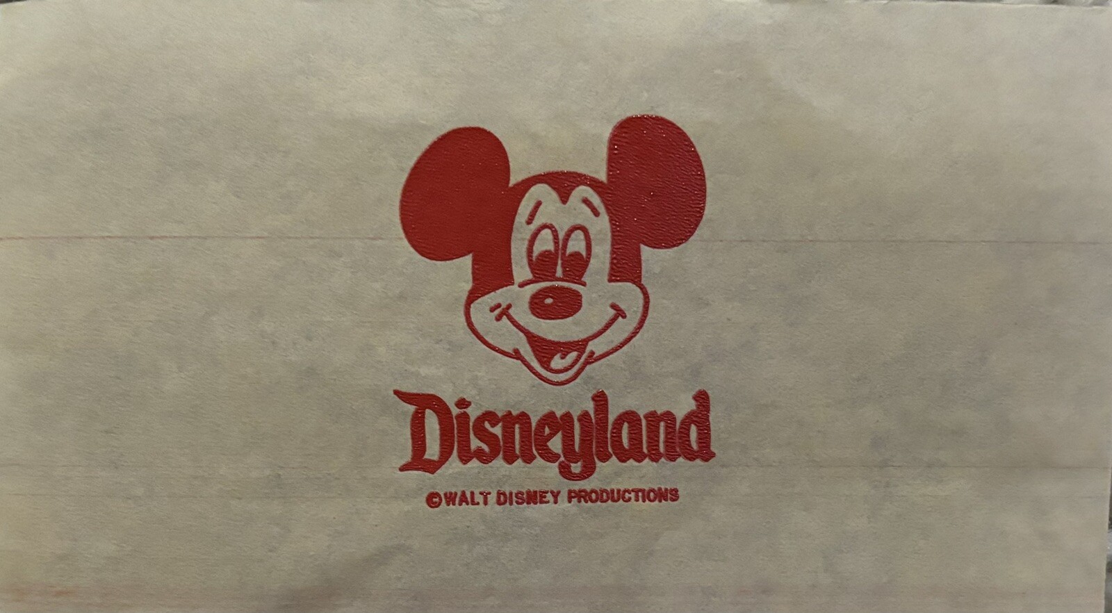 Original Vintage Mickey Mouse Disneyland Mini Iron On Transfer